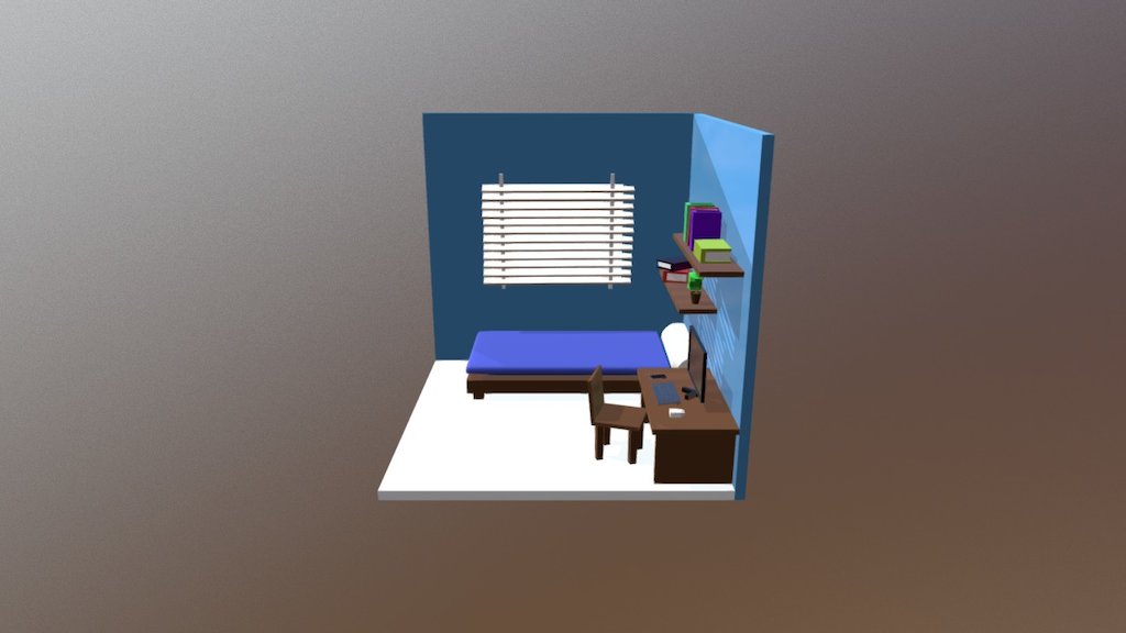 Low Poly Bedroom Download Free 3d Model By Piengineer [487d623