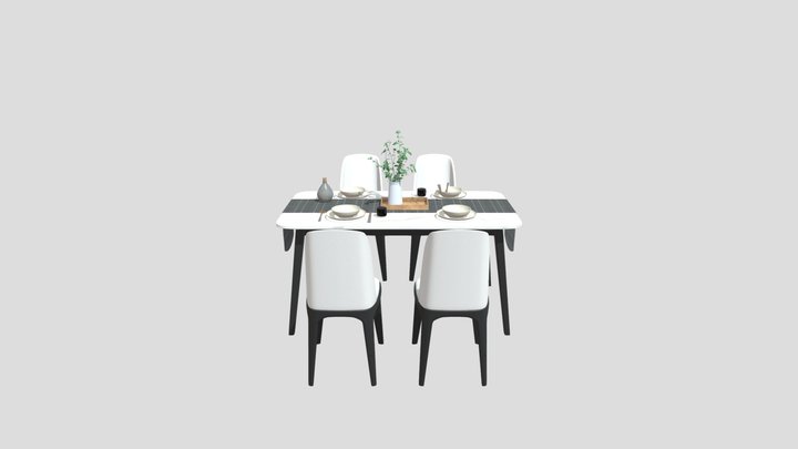 Dining Table Set 3D Model