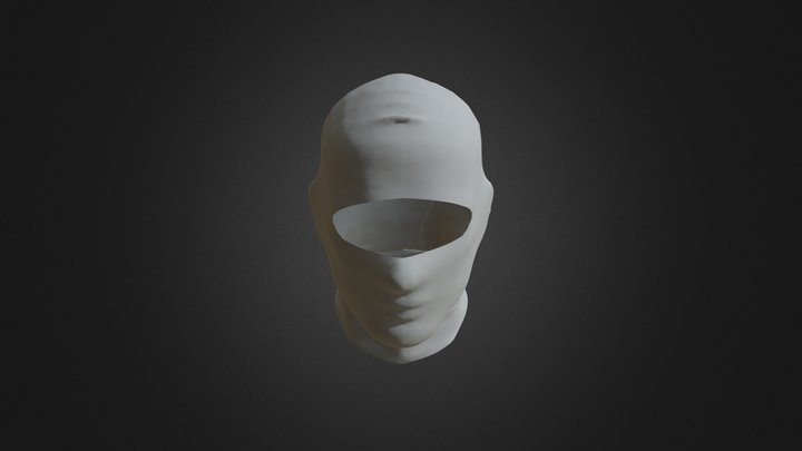 Black Balaclava mask 3D Model