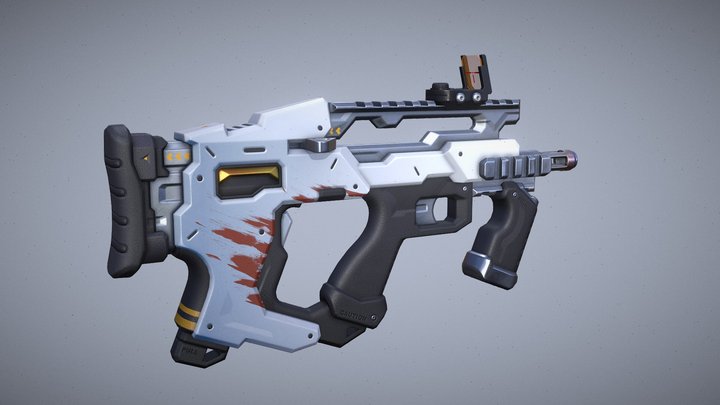 Stylized Rifle 3D Model