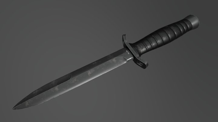 WZ98 Military Knife 3D Model
