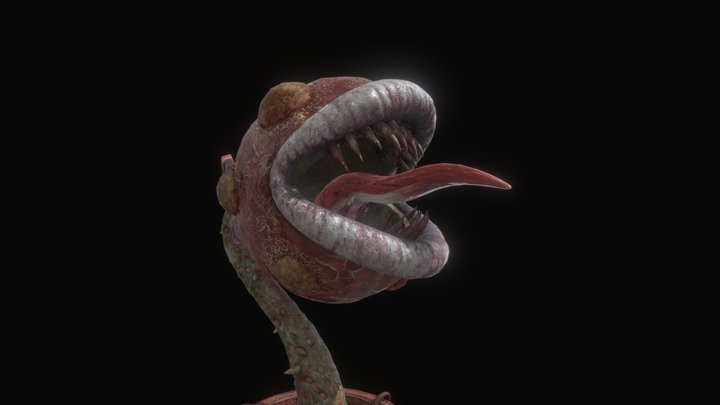 Piranha Plant Zombified Game Character 3D Model