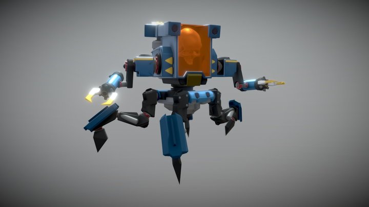 XYZ Details 1 Robot Skull Man 3D Model