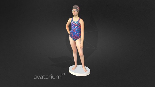 Sami with Swim Goggles 3D Model
