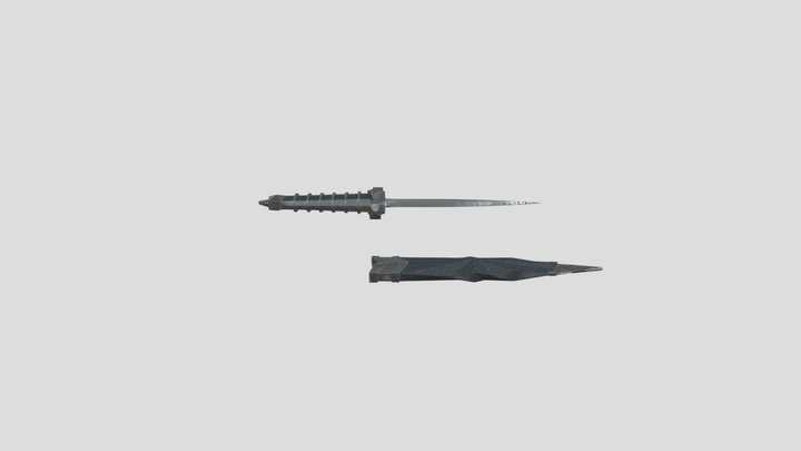 PBR Game Ready Cultist Dagger 3D Model