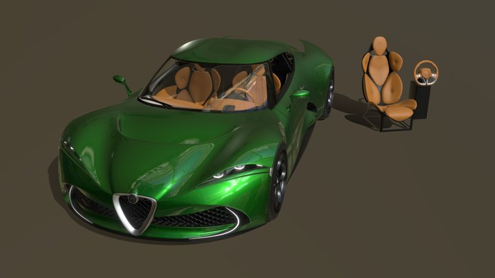 Alfa 6C Concept by MAX HORDIN 3D Model