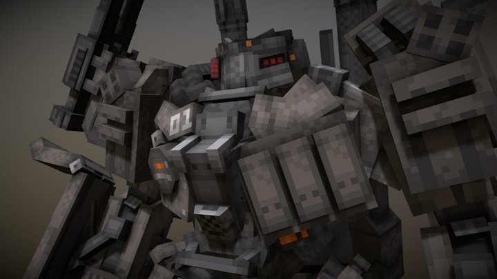 Heavy artillery mecha 3D Model