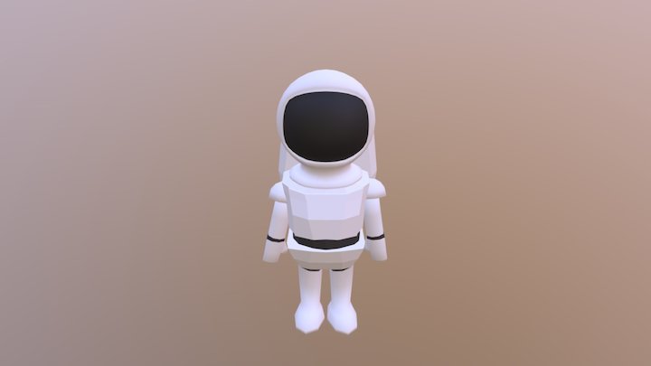 Astronaut Firing Weapon 3D Model