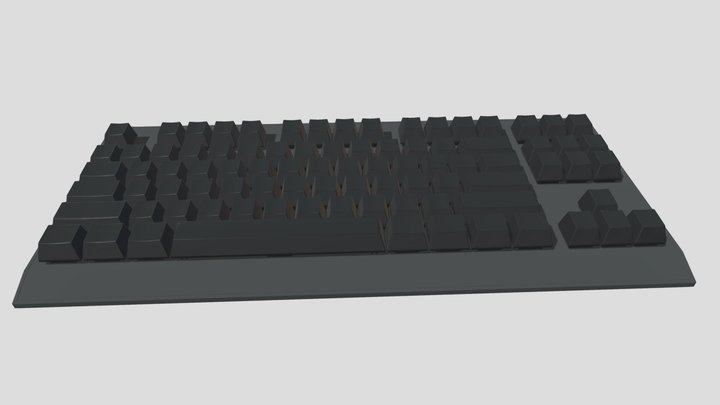 Keyboard High Poly Final 3D Model