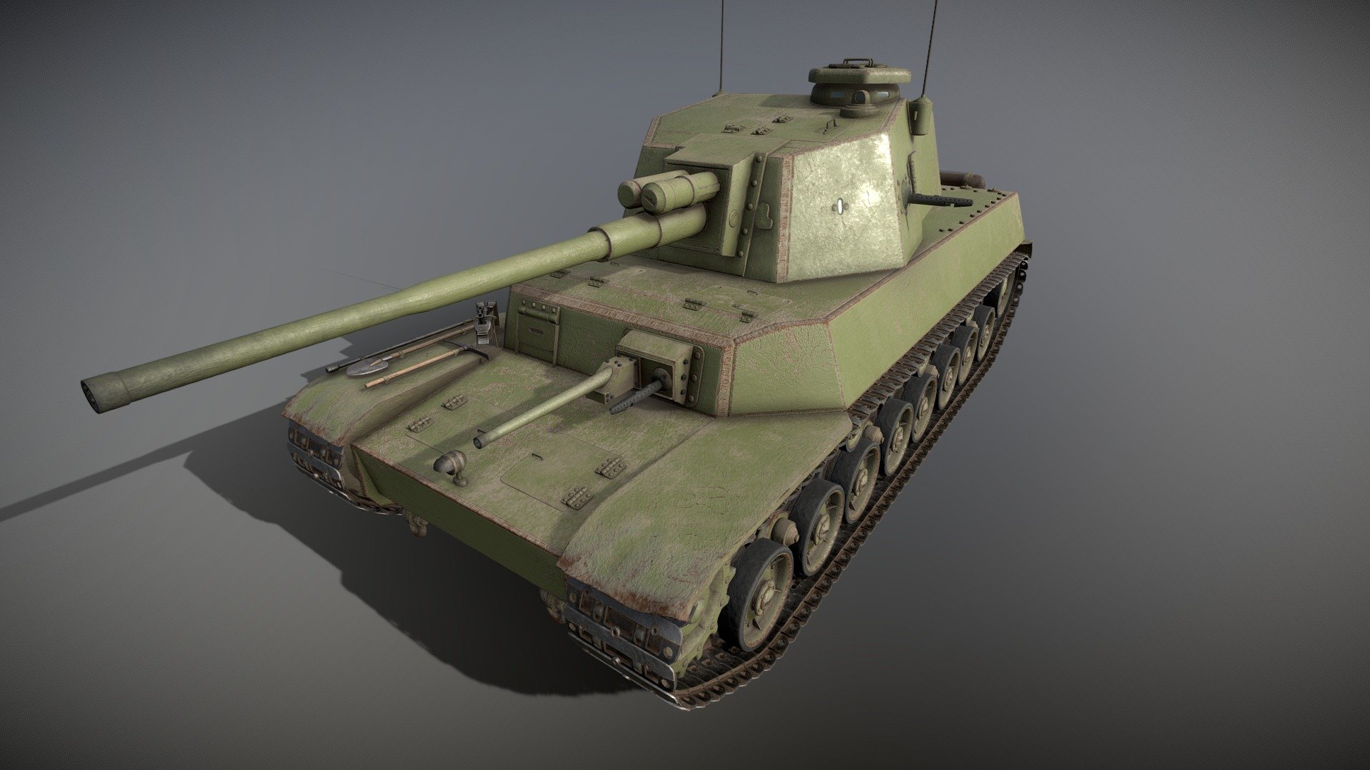 Type 5 Chi-Ri II Japanese Medium Tank - 3D model by ALProsk [4888b2c ...