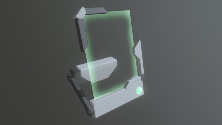 Scifi Wall Computer 3D Model