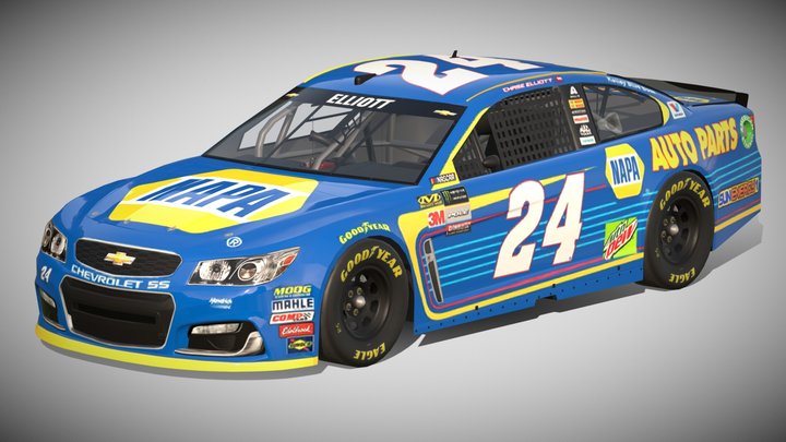 2017 Chevrolet SS NASCAR – Modelo 3D gratuito STL