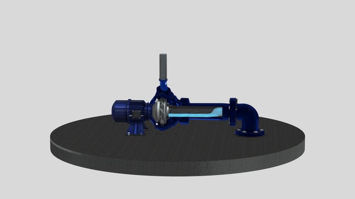 Pump water working with fluid 3D Model