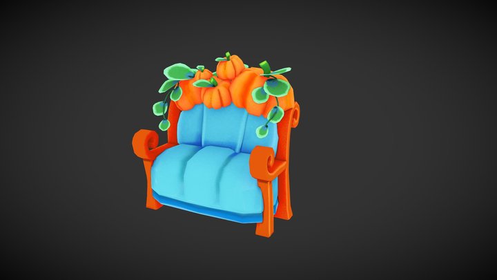 Pumpkin Sofa 3D Model
