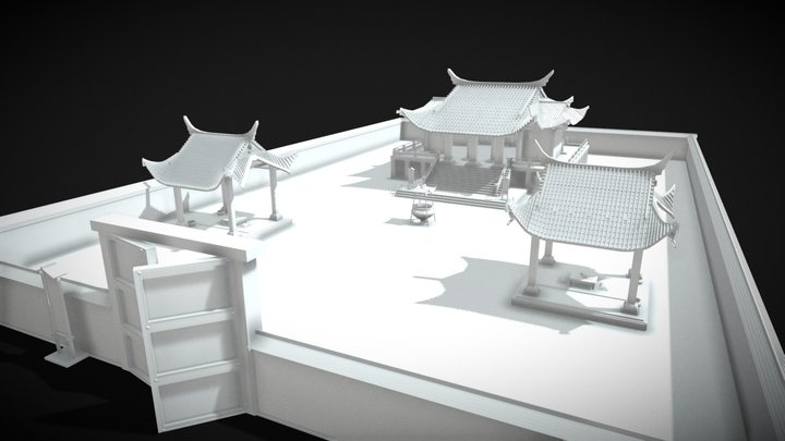 Japanese Temple 3D Model