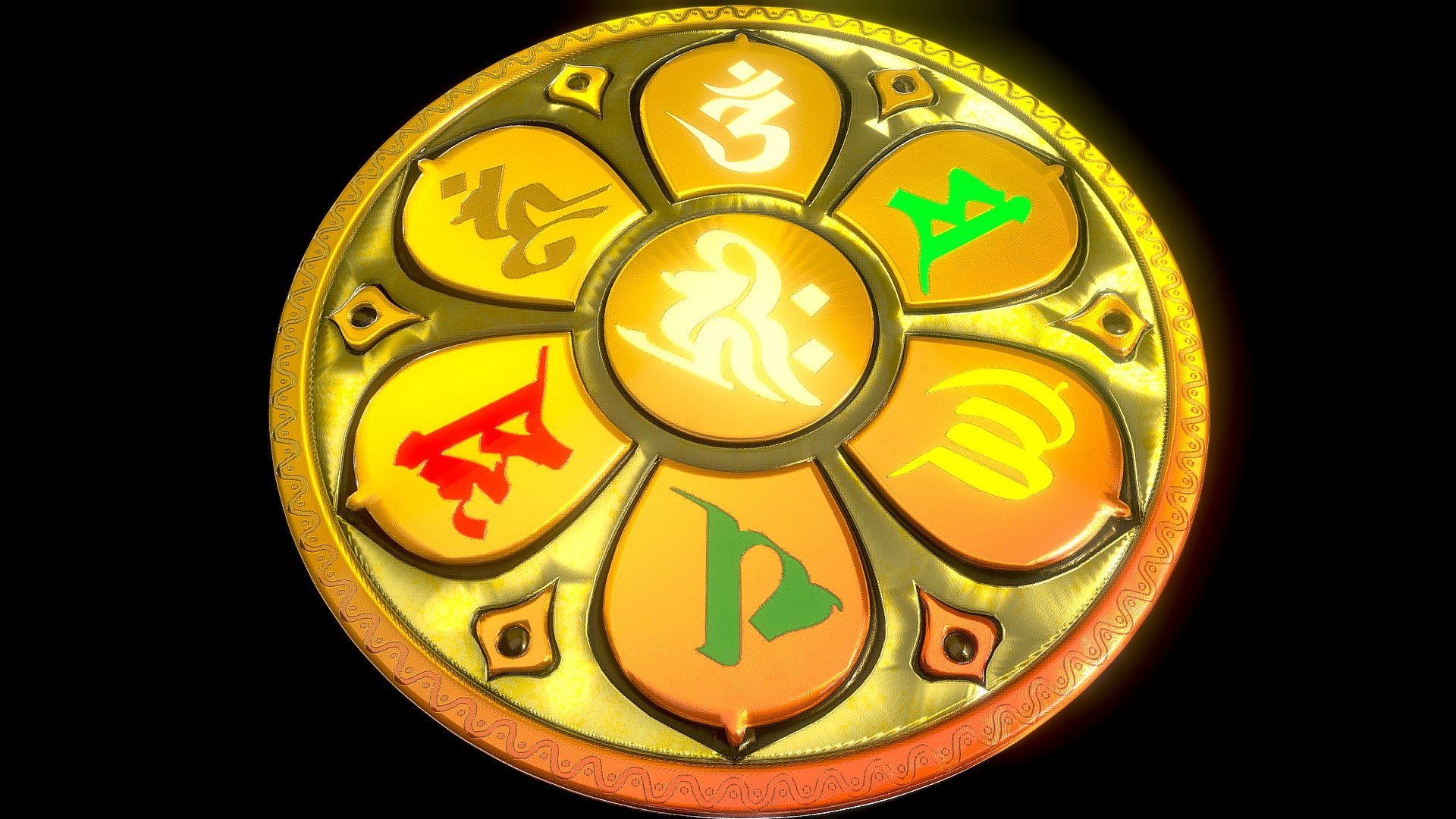 Six-Syllable Invocation 六字大明咒- 3D model by 星澄XC (@Chen0503