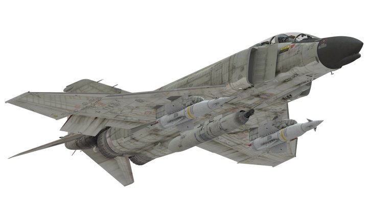 F-4C Phantom II with AGM-12C Bullpup – Kostenloses 3D-Modell STL