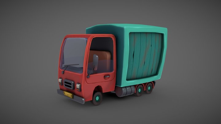 Cartoon Truck 3D Model