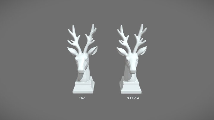 Статуэтка головы оленя. – Free 3D Model STL
