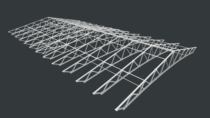 Roof Trusses 3D Model