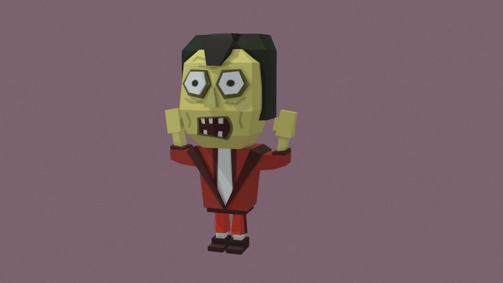 Zombie Michael Jackson - Low Poly 3D Model