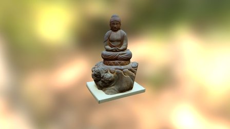 a statue of Buddha 3D Model