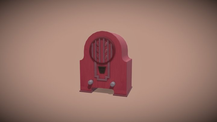 Radio Vintage 02 3D Model