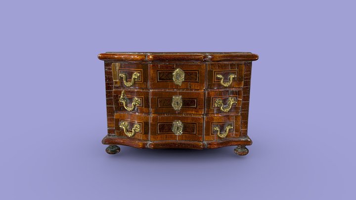 Chest of drawers, miniature (dollhouse) 3D Model