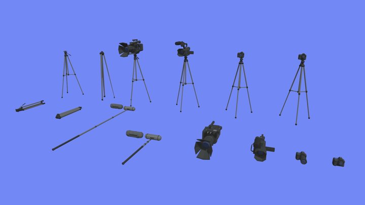 Studio Camera Gear Pack 3D Model