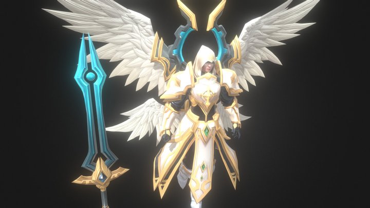 Summoner'sWarLC - Archangel (With Animations) 3D Model