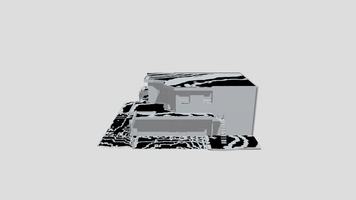 Two-story modern house 3D Model