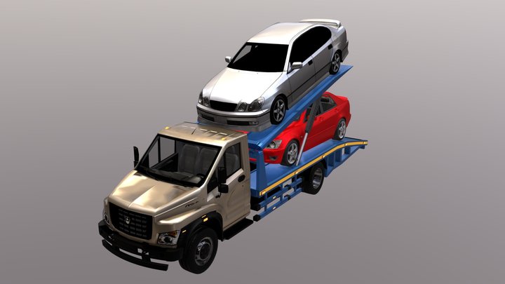 GAZ Next Tow Truck 3D Model