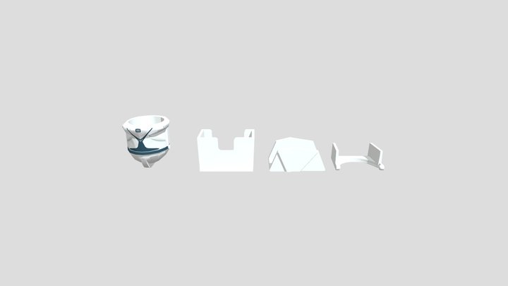 Lego Rex Pieces 3D Model
