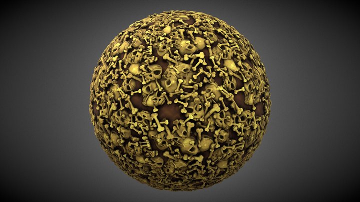 Tileable Skulls n Bones 3D Model