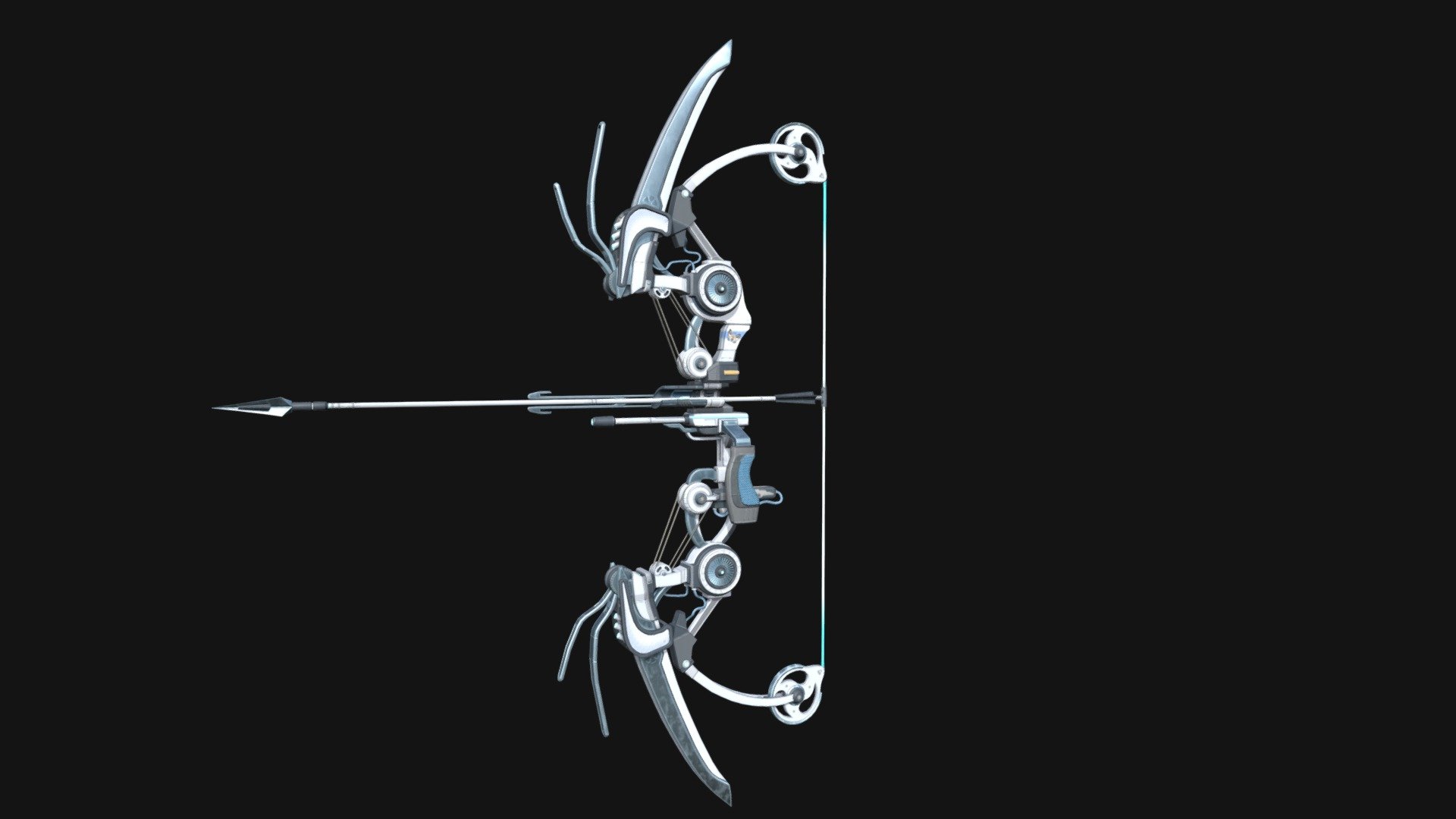 Blue Sci-Fi Compound Bow - Buy Royalty Free 3D model by Clockwork ...