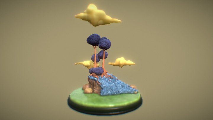 Namek Tree Diorama 3D Model