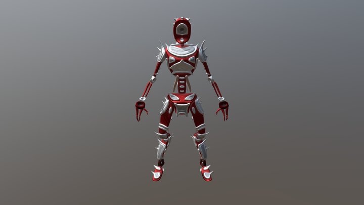 Robot with armor 3D Model