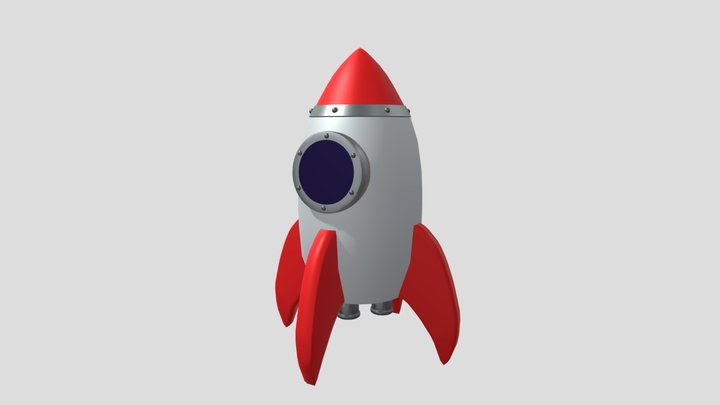 Toy Rocket 3D Model