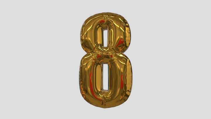 number 8 3D Number - 8 (eight) 3D Model