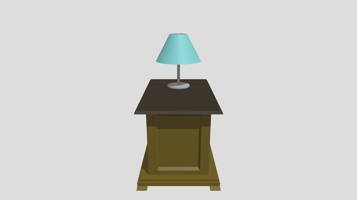 Dresser And Lamp 3D Model