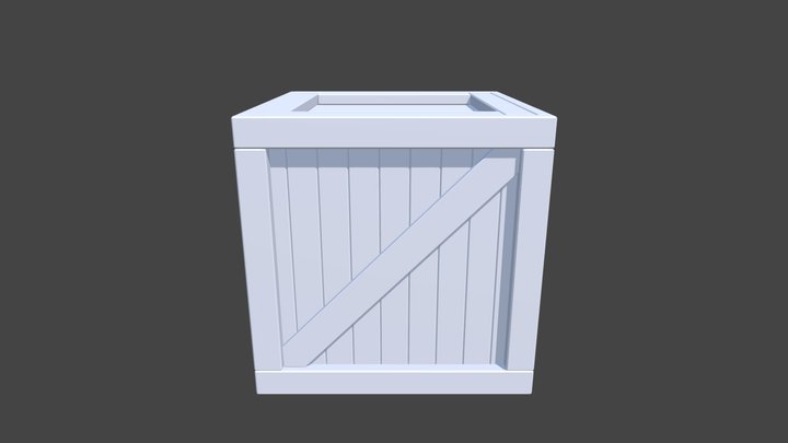 03_High_Poly_Crate 3D Model