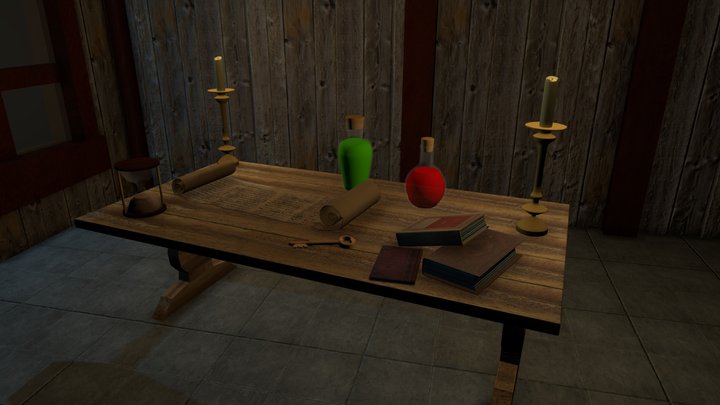 Fantasy Desk 3D Model