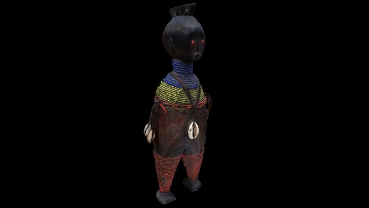 African Statue Namji Cameroun Fetish doll art 3D Model