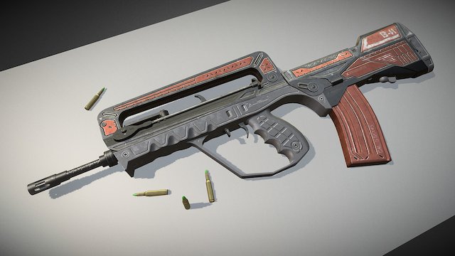 FAMAS 3D Model