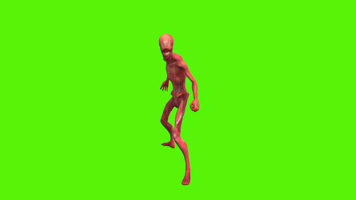 Standing Death Left 02 3D Model