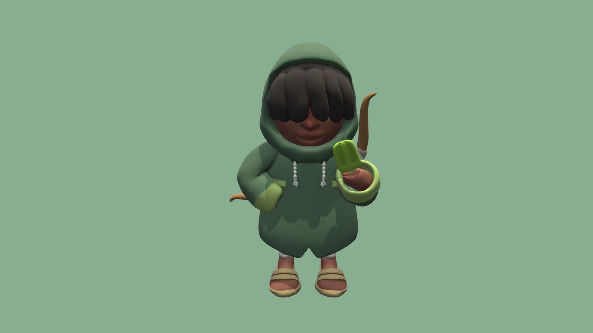 The Green Poncho (Craig of the Creek) - 3D model by probablyrobin