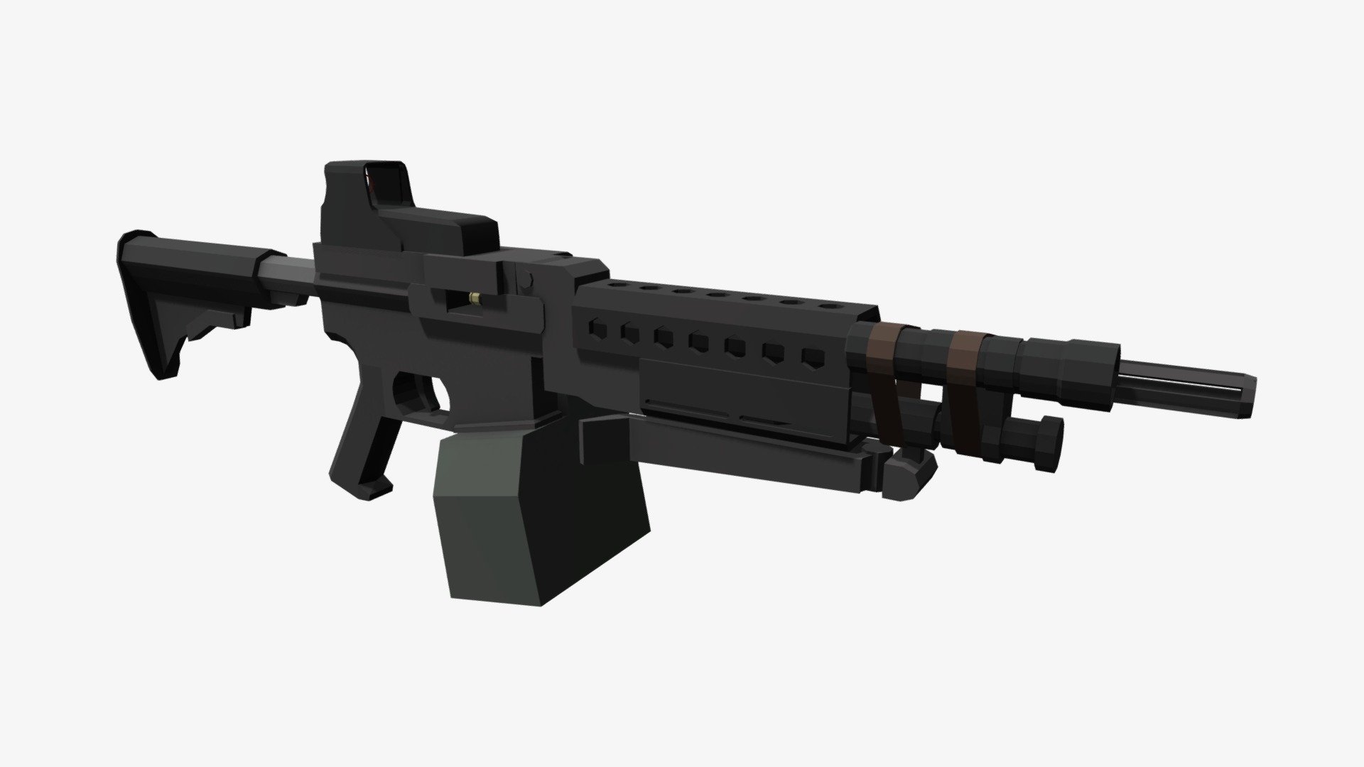 Low Poly M4 LMG - 3D model by samanthacford [48b155b] - Sketchfab