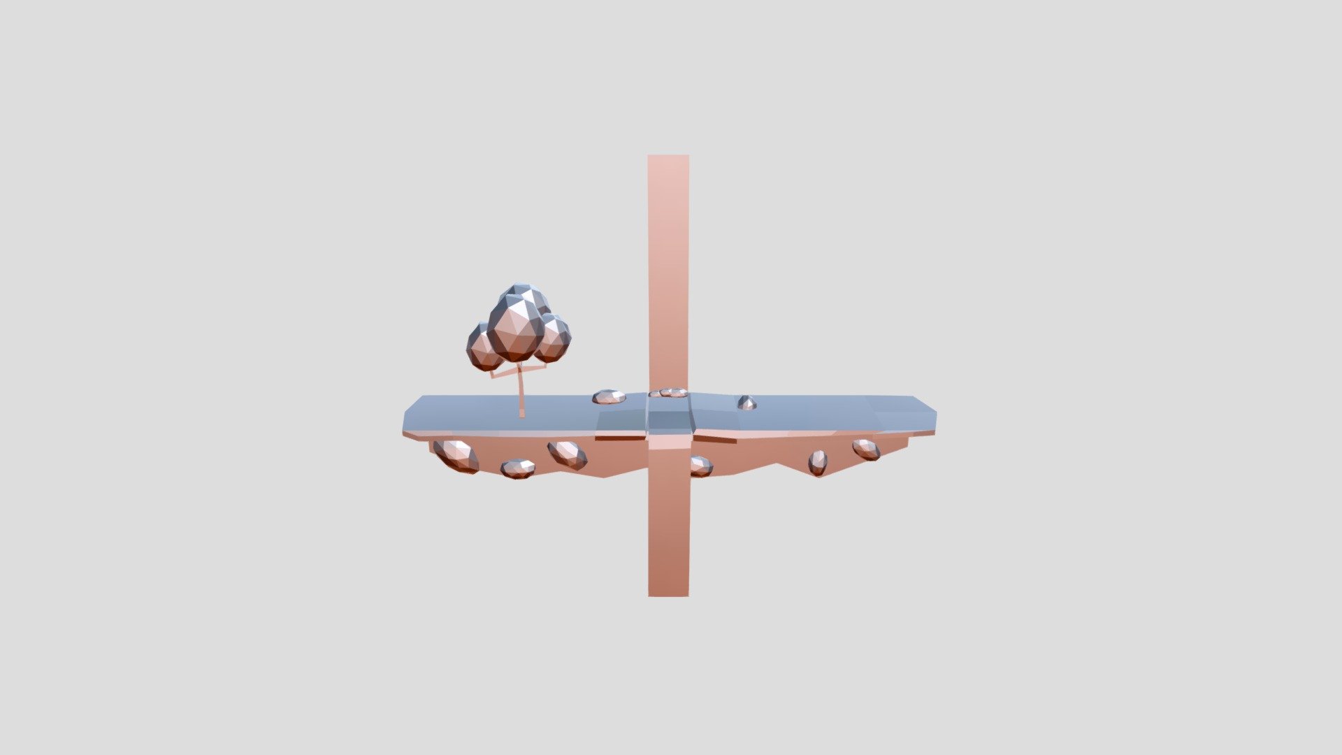 lowpoly waterfall