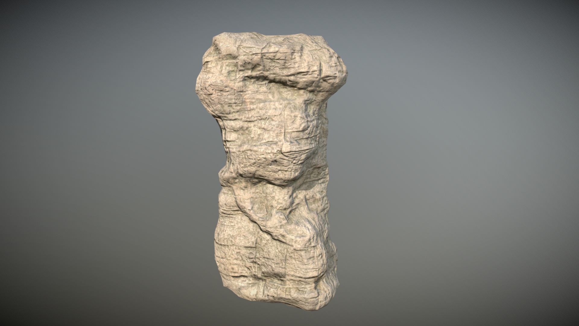 3D model Sculpt stone B - This is a 3D model of the Sculpt stone B. The 3D model is about a stone sculpture of a person.