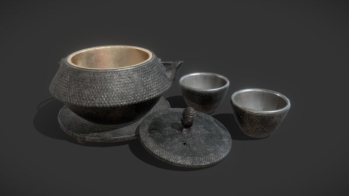 Cast Iron Teaset 3D Model